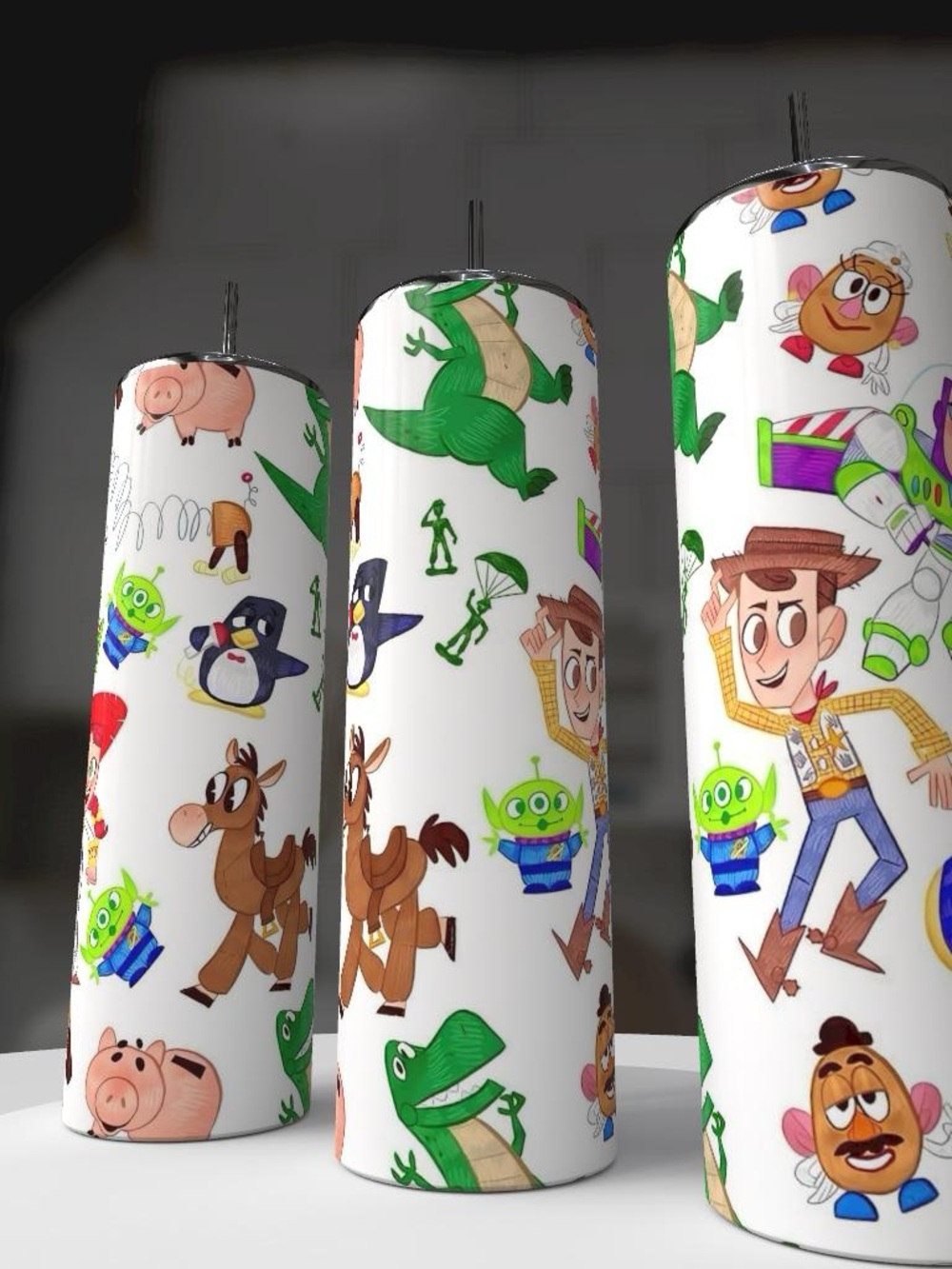 Toy Character Pattern White Pendant Lamp Shade - Home Kitchen